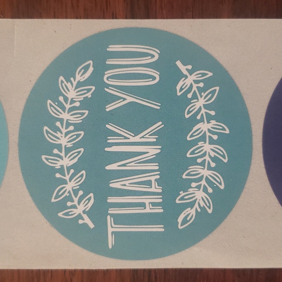 3/$15 THANK YOU STICKERS Set of 50 LARGE 2" PINK BLUE MAGENTA NAVY TEAL - Picture 7 of 8